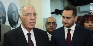 Ο πρόεδρος της Ενωσης Κεντρώων Βασίλης Λεβέντης- φωτογραφία eurokinissi