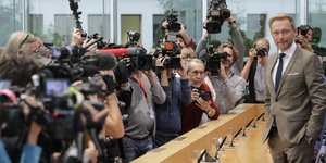 Ο Κρίστιαν Λίντνερ του FDP / Φωτογραφία: AP (Markus Schreiber)