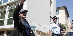 Η Ελένη Λουκά τα «έβαλε» με τον Εμανουέλ Μακρόν / Φωτογραφία: (EUROKINISSI / ΓΙΩΡΓΟΣ ΚΟΝΤΑΡΙΝΗΣ)