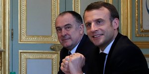 Ο Εμανουέλ Μακρόν (Φωτογραφία: AGonzalo Fuentes/Pool via AP)