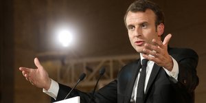 Ο Εμανουέλ Μακρόν (Φωτογραφία: AP/ Ludovic Marin)
