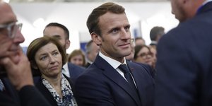 Ο Εμανουέλ Μακρόν/ Φωτογραφία: AP- Benoit Tessier