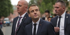 Ο Εμανουέλ Μακρόν (Φωτογραφία: AP Photo/Sebastian Pani)