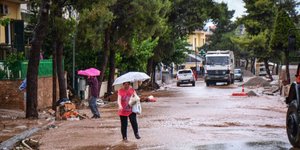 Πλημμύρες στη Μάνδρα/Φωτογραφία: Eurokinissi