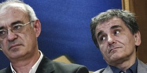 Ο Δ. Μάρδας και ο Ευκλ. Τσακαλώτος -Φωτογραφία αρχείου: Nick Paleologos / SOOC