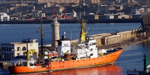Το πλοίο Aquarius έφτασε στη Μασσαλία/Φωτογραφία: AP