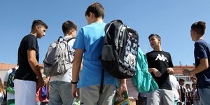 Μαθητές στο προαύλιο / Φωτογραφία: EUROKINISSI - Βασίλης Βερβερίδης