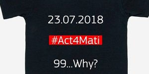 Με μαύρα μπλουζάκια οι πυρόπληκτοι στον Μαραθώνιο/ Φωτογραφία: Facebook