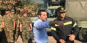 προηγούμενη επίσκεψη του Αλ. Τσίπρα στο Μάτι/Φωτογραφία: Eurokinissi