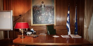 Το γραφείο στο Μέγαρο Μαξίμου / Φωτογραφία: SOOC / Menelaos Myrillas