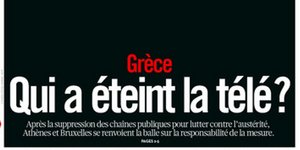 «Ποιος έκλεισε την τηλεόραση;»- Το πρωτοσέλιδο της Liberation για την ΕΡΤ