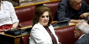 Η Θεοδώρα Μεγαλοοικονόμου υπερψήφισε το πολυνομοσχέδιο/ Φωτογραφία: Eurokinissi