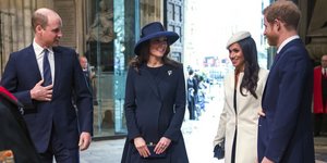 Η Κέιτ Μίντλετον με την Μέγκαν Μαρκλ και τους συζύγους τους. Φωτογραφία: ΑP images