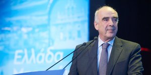 Ο επικεφαλής του ευρωψηφοδελτίου της ΝΔ Ευ. Μεϊμαράκης (EUROKINISSI/ΓΡ. ΤΥΠΟΥ ΝΔ/ΔΗΜΗΤΡΗΣ ΠΑΠΑΜΗΤΣΟΣ)