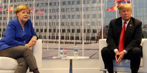 Η Γερμανίδα καγκελάριος Άνγκελα Μέρκελ και ο πρόεδρος των ΗΠΑ