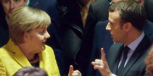 Η Γερμανίδα καγκελάριος Άνγκελα Μέρκελ και ο Πρόεδρος της Γαλλίας