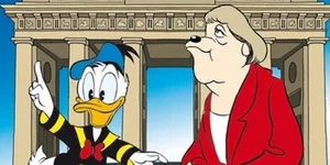 Mετά τον Ολάντ και τον Σαμαρά η Μέρκελ υποδέχεται τον... Ντόναλντ Ντακ