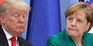 Για «χημεία» ούτε λόγος στις σχέσεις του Ντόναλντ Τραμπ με την Άνγκελα Μέρκελ (Φωτογραφία αρχείου: ΑΡ) 