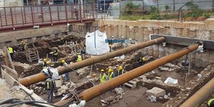 Έργα για το μετρό Θεσσαλονίκης (Φωτογραφία: Thestival.gr)