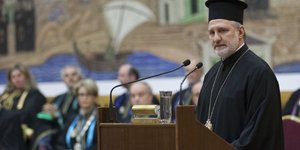 Ο Μητροπολίτης Προύσης Ελπιδοφόρος / Φωτογραφία: EUROKINISSI