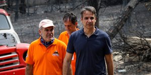 Στο Μάτι ο Κυριάκος Μητσοτάκης/Φωτογραφία: EUROKINISSI/ΓΙΑΝΝΗΣ ΠΑΝΑΓΟΠΟΥΛΟΣ
