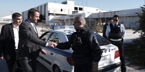 Ο Κυριάκος Μητσοτάκης στο πρώην αεροδρόμιο του Ελληνικού 