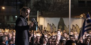 Ο Κυριάκος Μητσοτάκης στα Γιαννιτσά /Φωτογραφία Αρχείου: Intime News