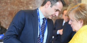 Ο Κυριάκος Μητσοτάκης και η Ανγκελα Μέρκελ / Φωτογραφία: Eurokinissi