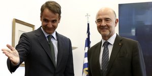 Κυριάκος Μητσοτάκης και Πιέρ Μοσκοβισί σε παλαιότερη συνάντησηή τους-Φωτογραφία: intimenews/ΤΖΑΜΑΡΟΣ ΠΑΝΑΓΙΩΤΗΣ