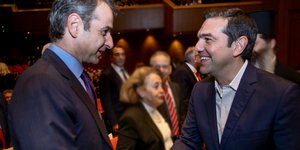 Μητσοτάκης-Τσίπρας /Φωτογραφία Αρχείου: Intime News