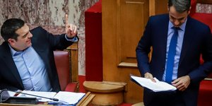 Ο Αλέξης Τσίπρας και ο Κυριάκος Μητσοτάκης / Φωτογραφία: Eurokinissi/ΚΟΝΤΑΡΙΝΗΣ ΓΙΩΡΓΟΣ