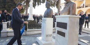 Στη Σιάτιστα ο Κυριάκος Μητσοτάκης/ Φωτογραφία: Twitter