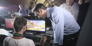 Ο Κυριάκος Μητσοτάκης στη ΔΕΘ (φωτογραφία: MOTIONTEAM)