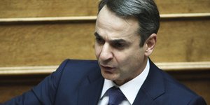 Ο Κυριάκος Μητσοτάκης στην Βουλή/ Φωτογραφία: SOOC- George Vitsaras