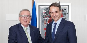 Γιουνκέρ-Μητσοτάκης/Φωτογραφία: Eurokinissi