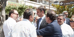 Ο Κυριάκος Μητσοτάκης στο Κιλκίς/ Φωτογραφία: Eurokinissi
