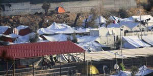 Η τραγική εικόνα του καταυλισμού στη Μόρια / Φωτογραφία: Intimenews