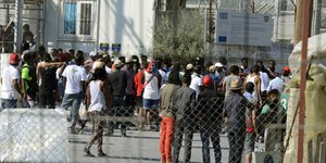 Πρόσφυγες στη Μόρια (Φωτογραφία: EUROKINISSI)