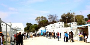 κέντρο φιλοξενίας στη Μόρια/Φωτογραφία: Eurokinissi/ΜΑΝΩΛΗΣ ΛΑΓΟΥΤΑΡΗΣ