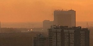 Φωτιά στο αρχηγείο της ρωσικής υπηρεσίας πληροφοριών (Φωτογραφία: Instagram)