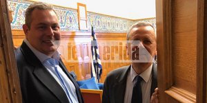 Στη Βουλή έγινε η συνάντηση Πάνου Καμμένου και Τάκη Μπαλτάκου