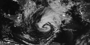 Ο μεσογειακός κυκλώνας από τον δορυφόρο της NASA. Φωτογραφία: NASA