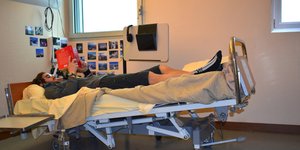 Ξαπλωμένοι εθελοντές σε πείραμα της nasa