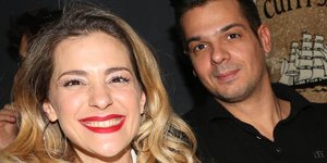 Η Νατάσα Μποφίλιου με τον σύντροφό της/Φωτογραφία: NDPphoto