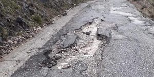 Κατεστραμμένος ο δρόμος/ Φωτογραφία: npress