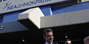 Ο Κυριάκος Μητσοτάκης στα γραφεία της ΝΔ /Φωτογραφία Αρχείου: Sooc