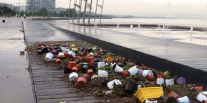 Νεροποντή στην Θεσσαλονίκη/ Φωτογραφία: INTIME NEWS