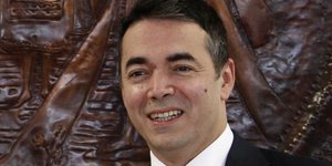Ο υπουργός Εξωτερικών της Βόρειας Μακεδονίας Νικολάι Ντιμιτρόφ- φωτογραφία AP