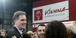 Ο Νίκος Παπανδρέου στο ευρωψηφοδέλτιο του ΚΙΝΑΛ -Φωτογραφία: Nick Paleologos / SOOC