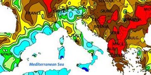 O χάρτης ξηρασίας στην Ευρώπη / Φωτογραφία: ΑΠΕ